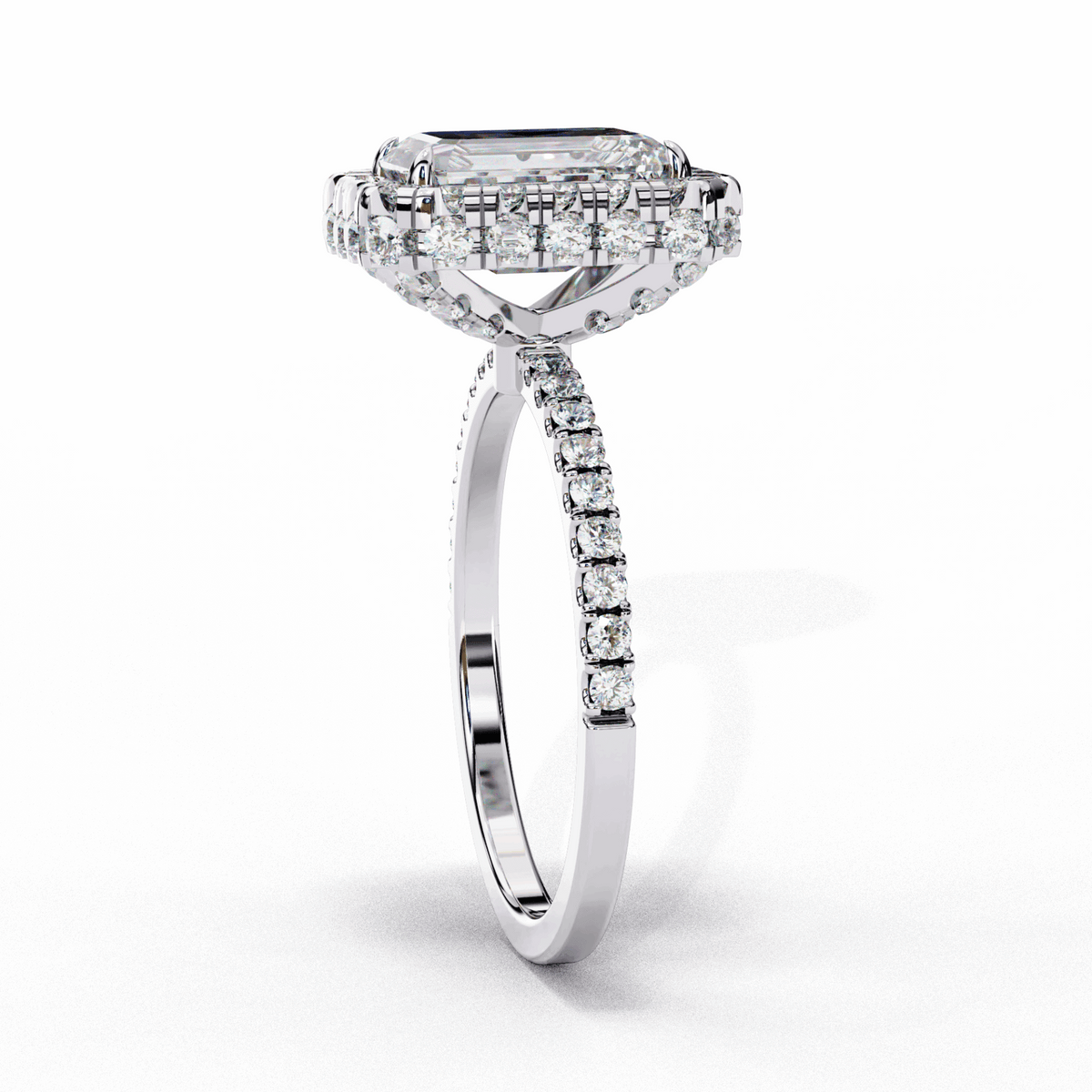 3 Carat Emerald Signature Solitaire Ring in Moissanite | House of Estara
