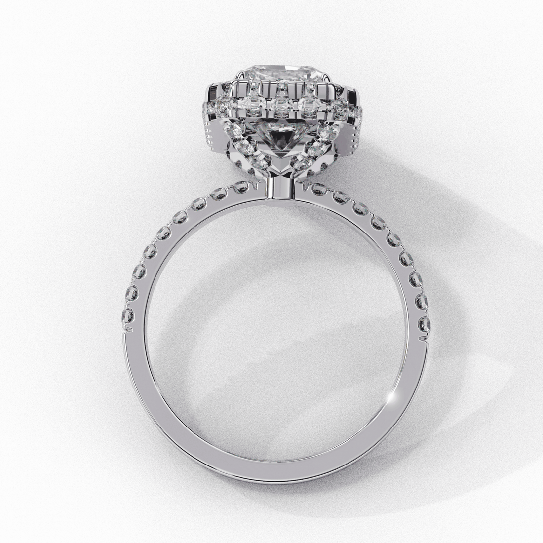 3 Carat Emerald Signature Solitaire Ring in Moissanite | House of Estara