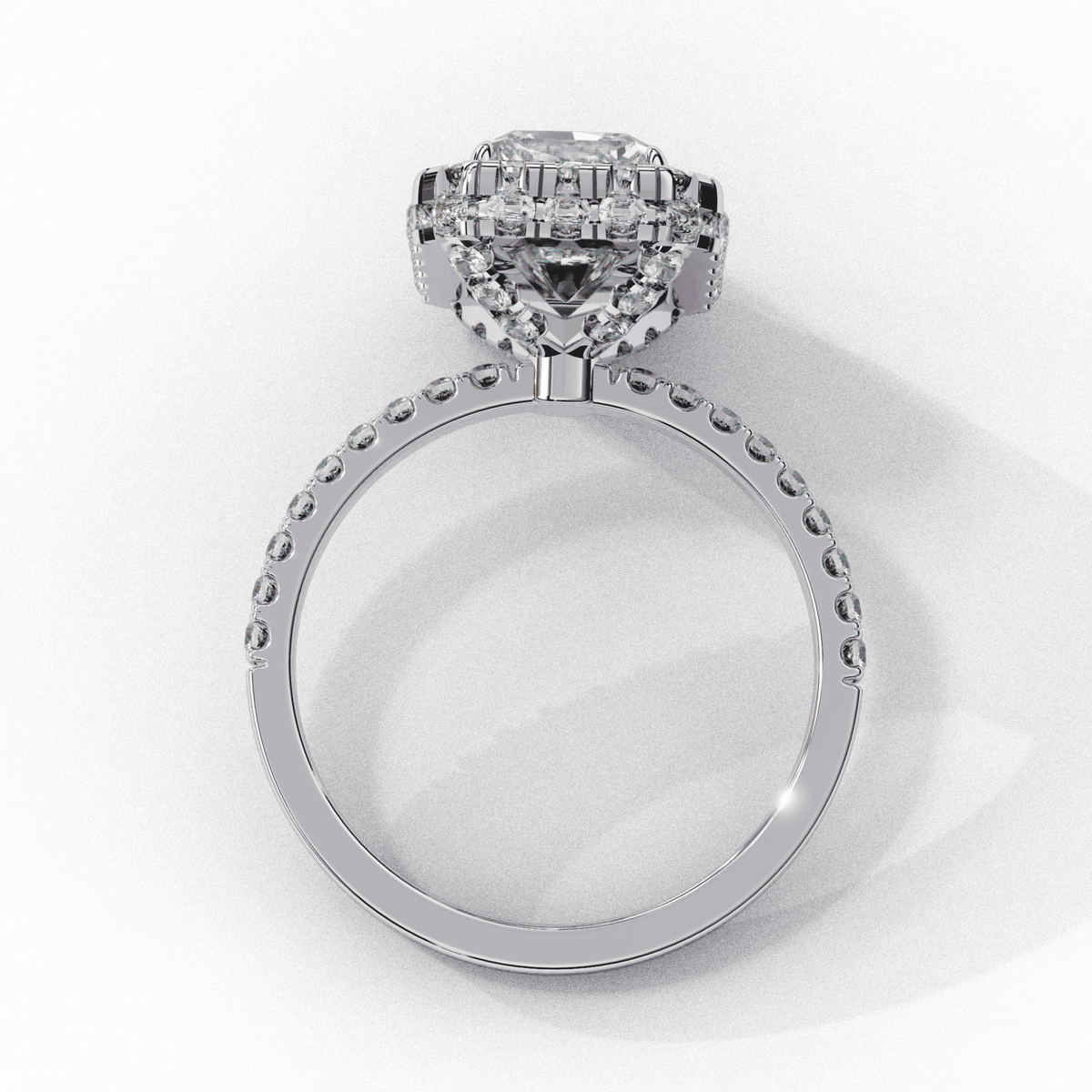 3 Carat Emerald Signature Solitaire Ring in Moissanite | House of Estara