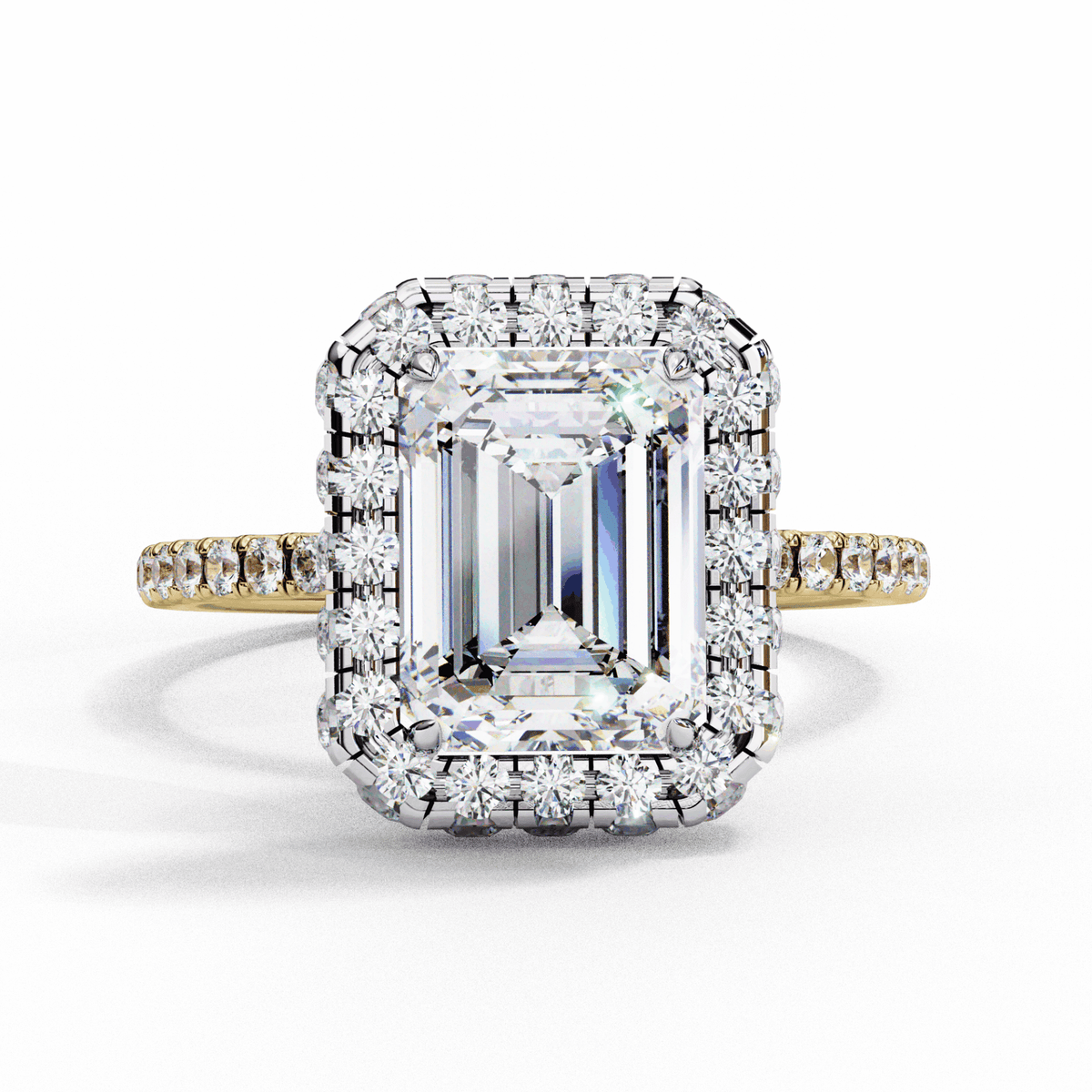 3 Carat Emerald Signature Solitaire Ring in Moissanite | House of Estara