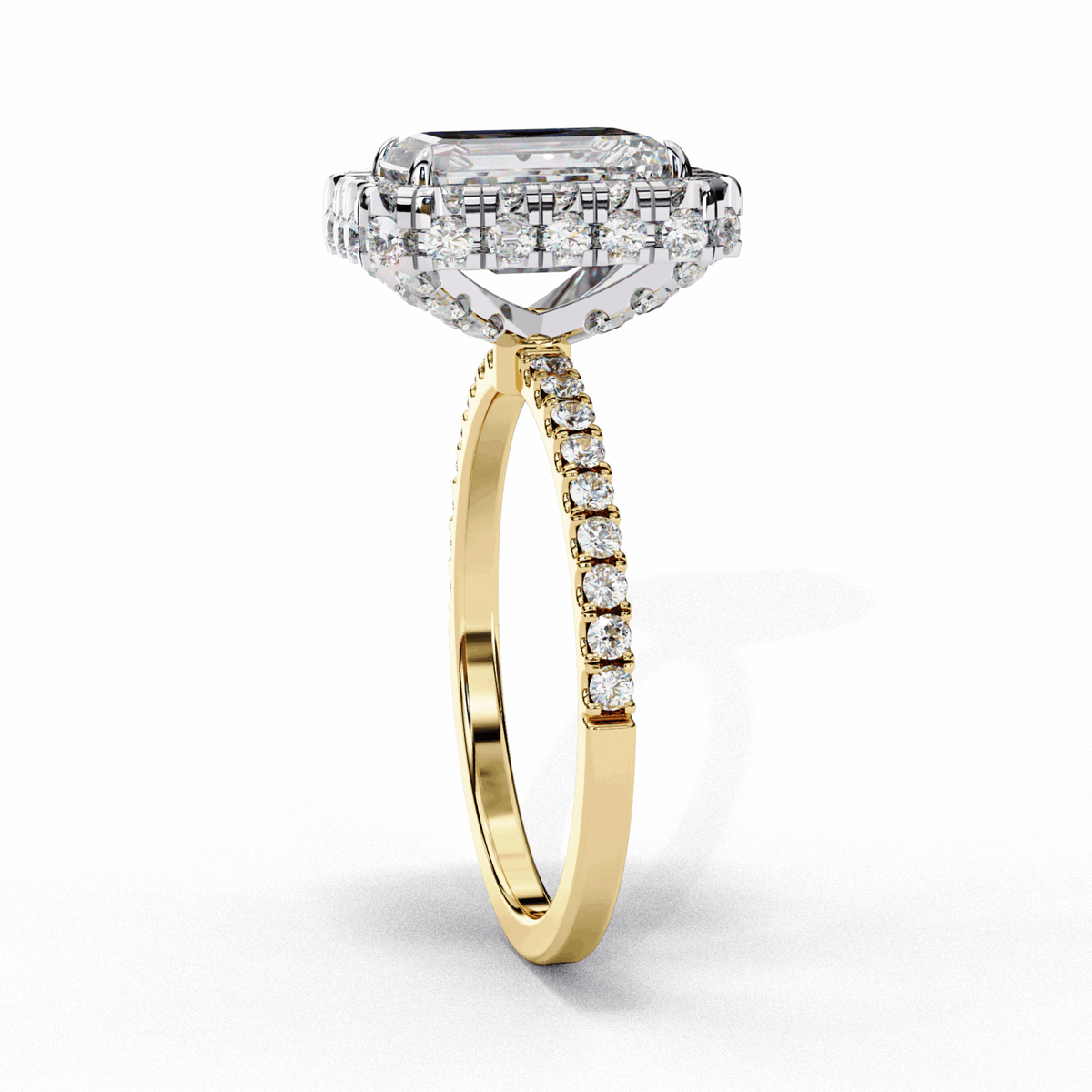 3 Carat Emerald Signature Solitaire Ring in Moissanite | House of Estara