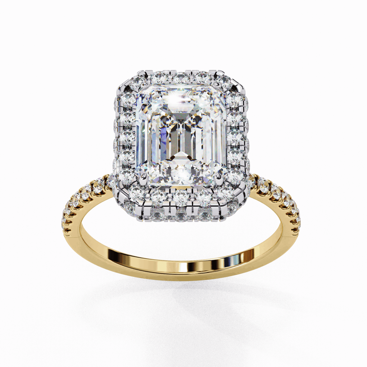 3 Carat Emerald Signature Solitaire Ring in Moissanite | House of Estara