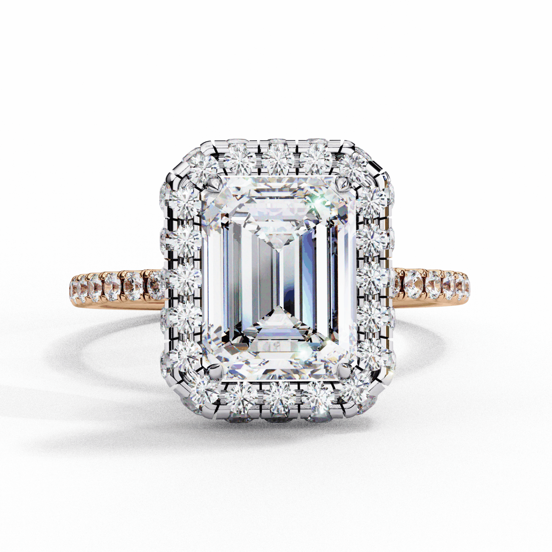 3 Carat Emerald Signature Solitaire Ring in Moissanite | House of Estara