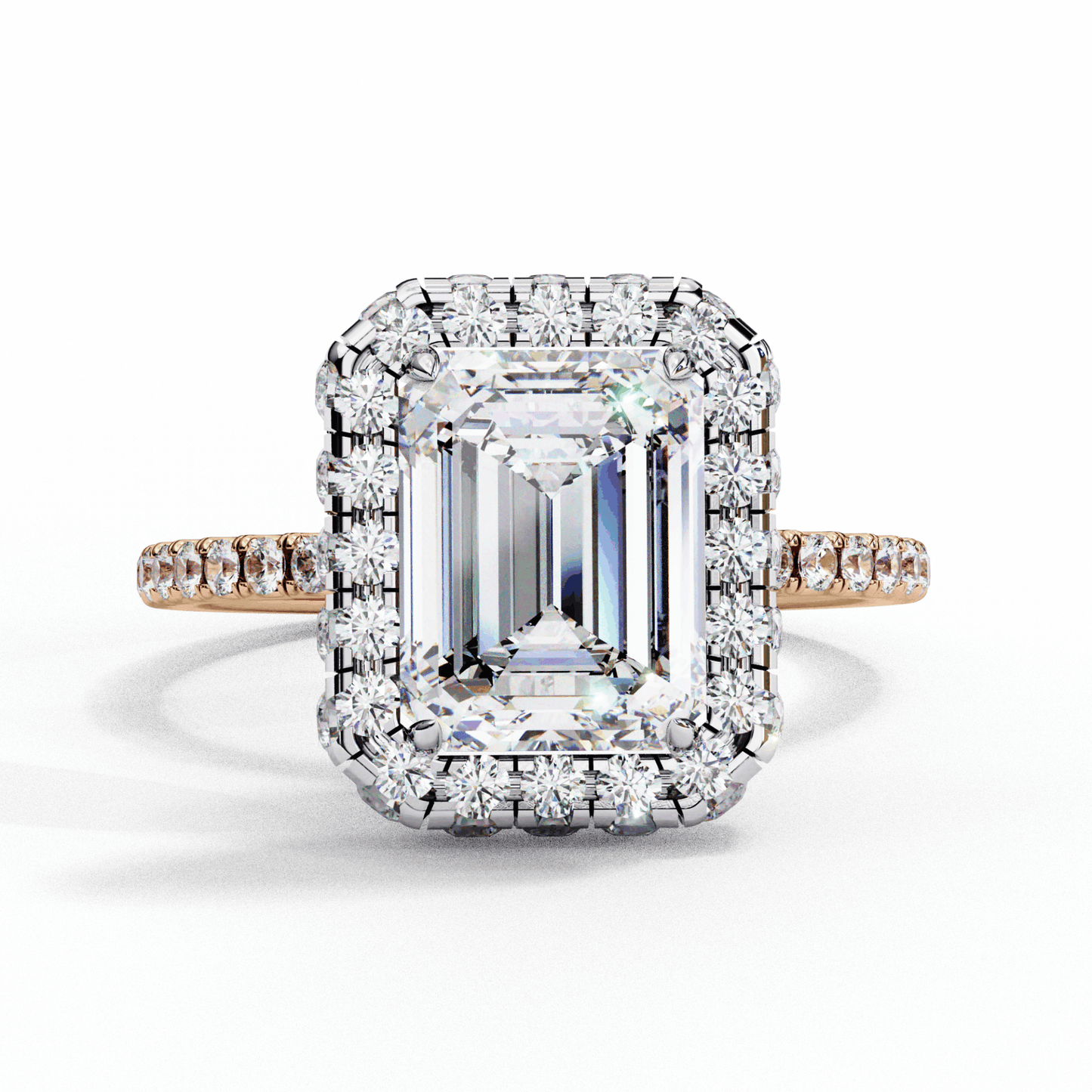 3 Carat Emerald Signature Solitaire Ring in Moissanite | House of Estara