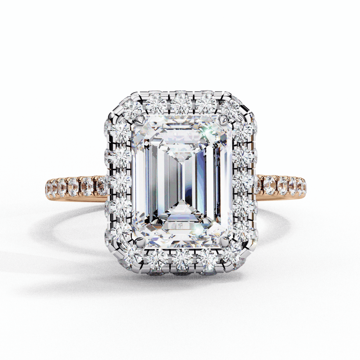 3 Carat Emerald Signature Solitaire Ring in Moissanite | House of Estara