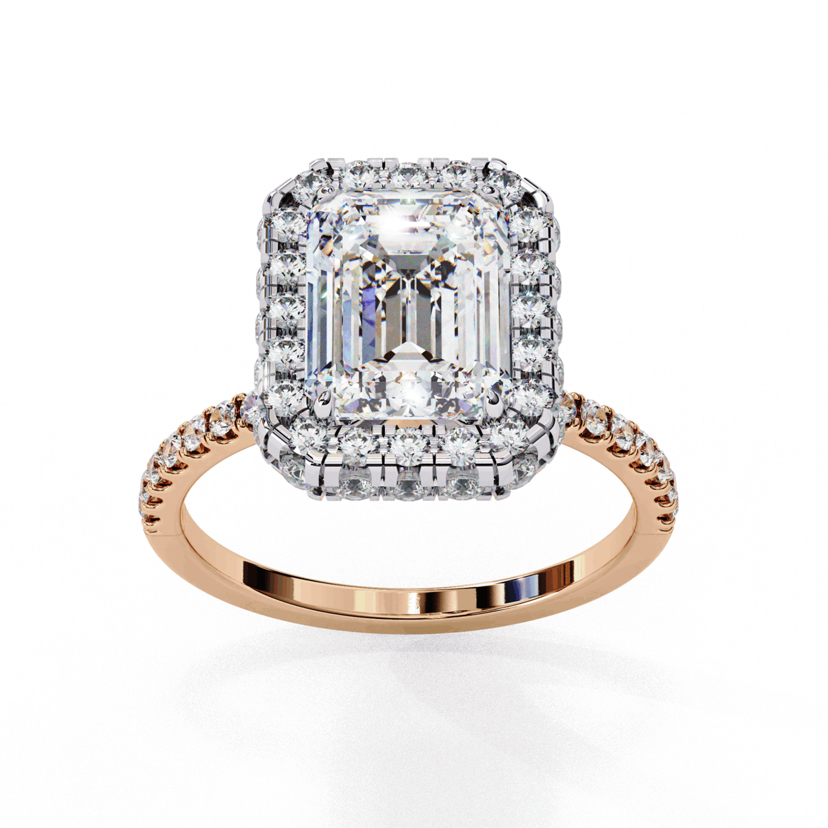 3 Carat Emerald Signature Solitaire Ring in Moissanite | House of Estara