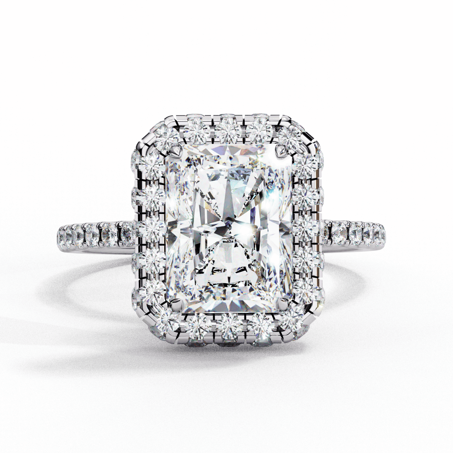 3 Carat Radiant Signature Solitaire Ring in Moissanite | House of Estara
