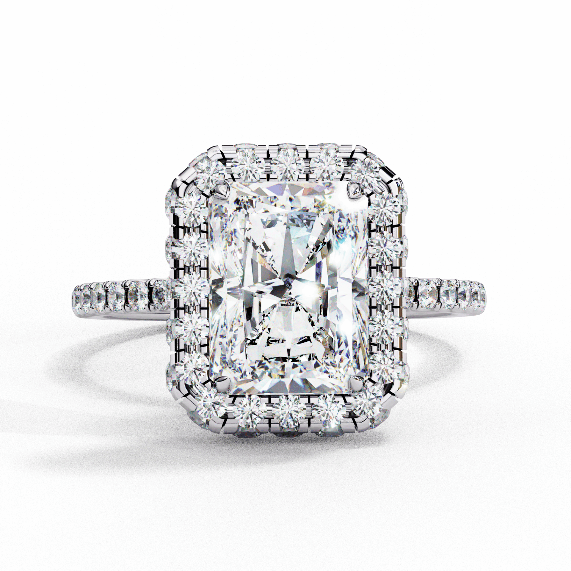 3 Carat Radiant Signature Solitaire Ring in Moissanite | House of Estara