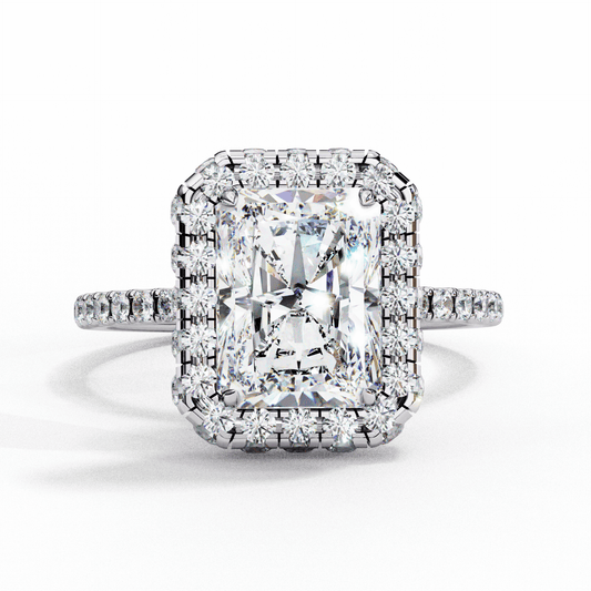 3 Carat Radiant Signature Solitaire Ring in Moissanite | House of Estara