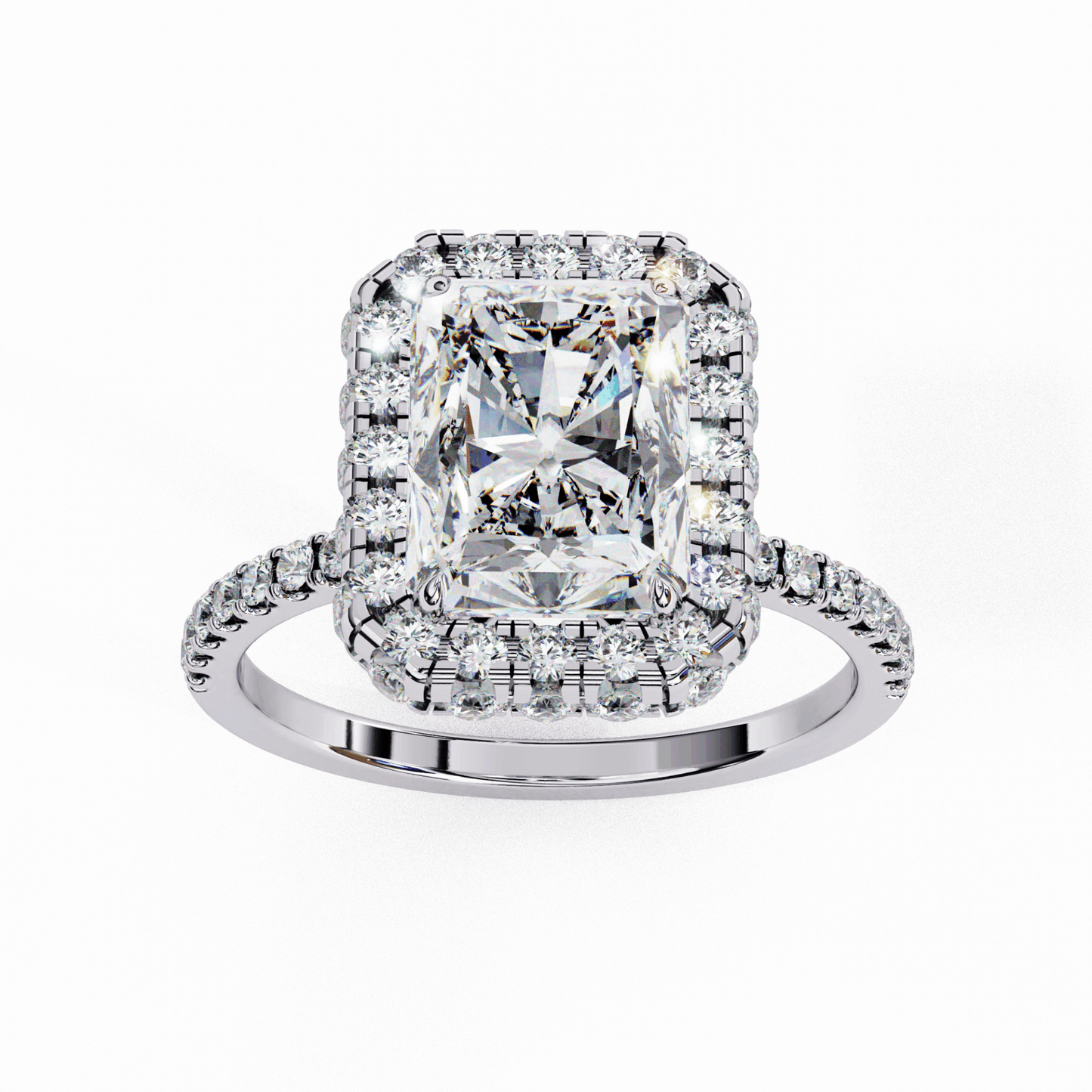 3 Carat Radiant Signature Solitaire Ring in Moissanite | House of Estara