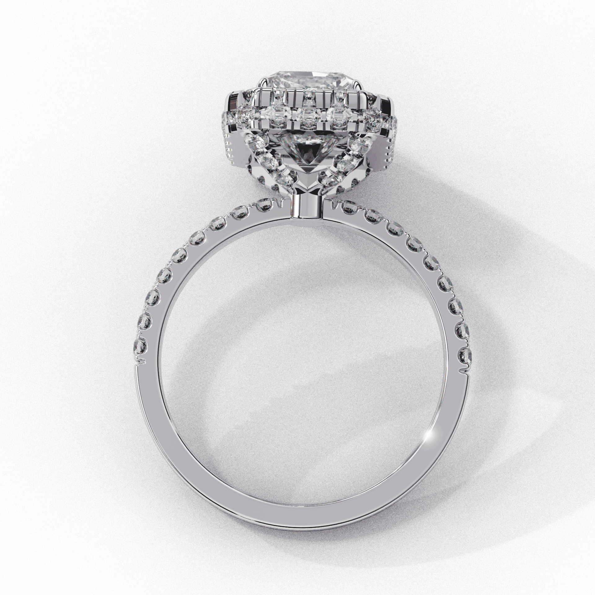 3 Carat Radiant Signature Solitaire Ring in Moissanite | House of Estara