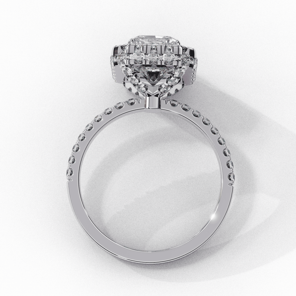 3 Carat Radiant Signature Solitaire Ring in Moissanite | House of Estara