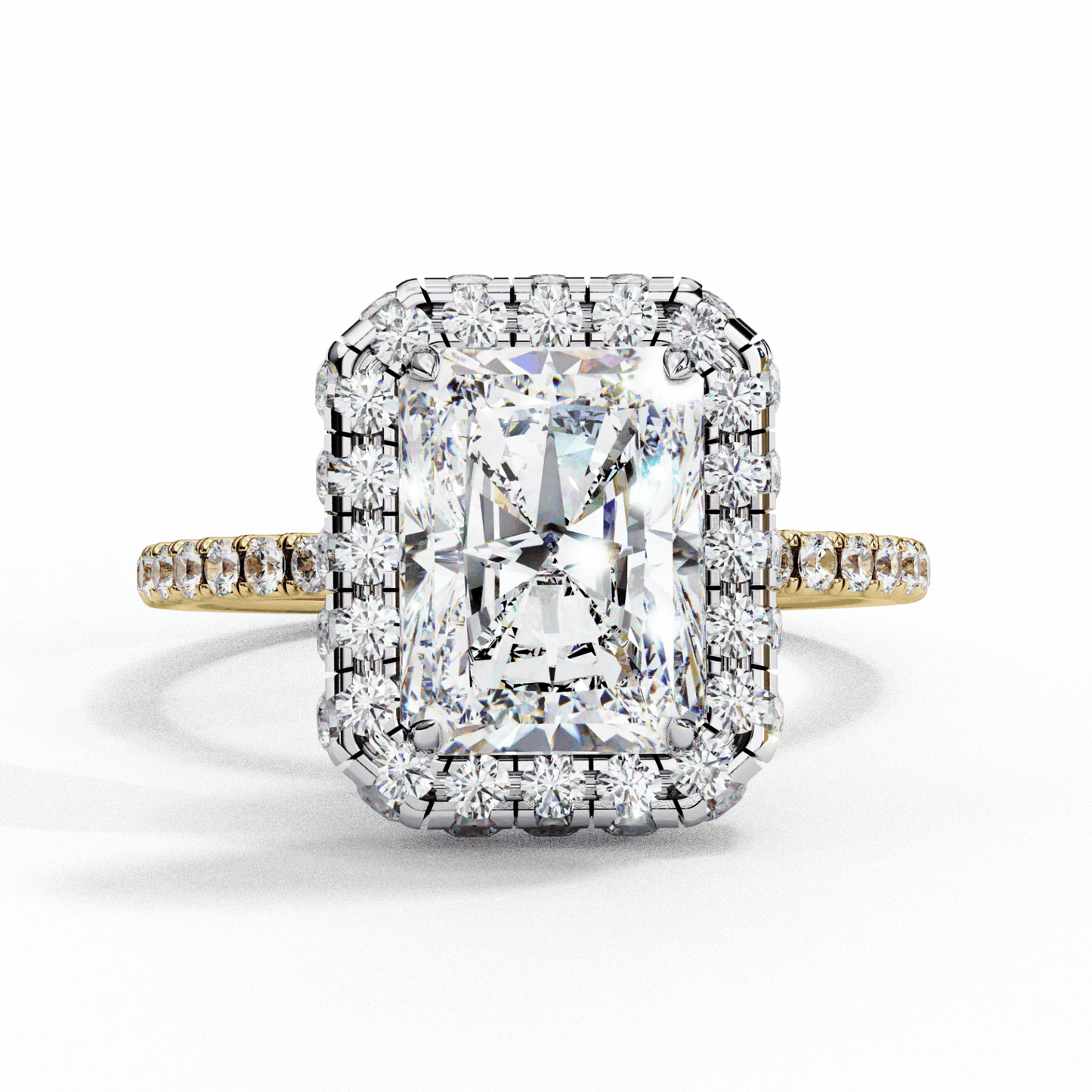 3 Carat Radiant Signature Solitaire Ring in Moissanite | House of Estara