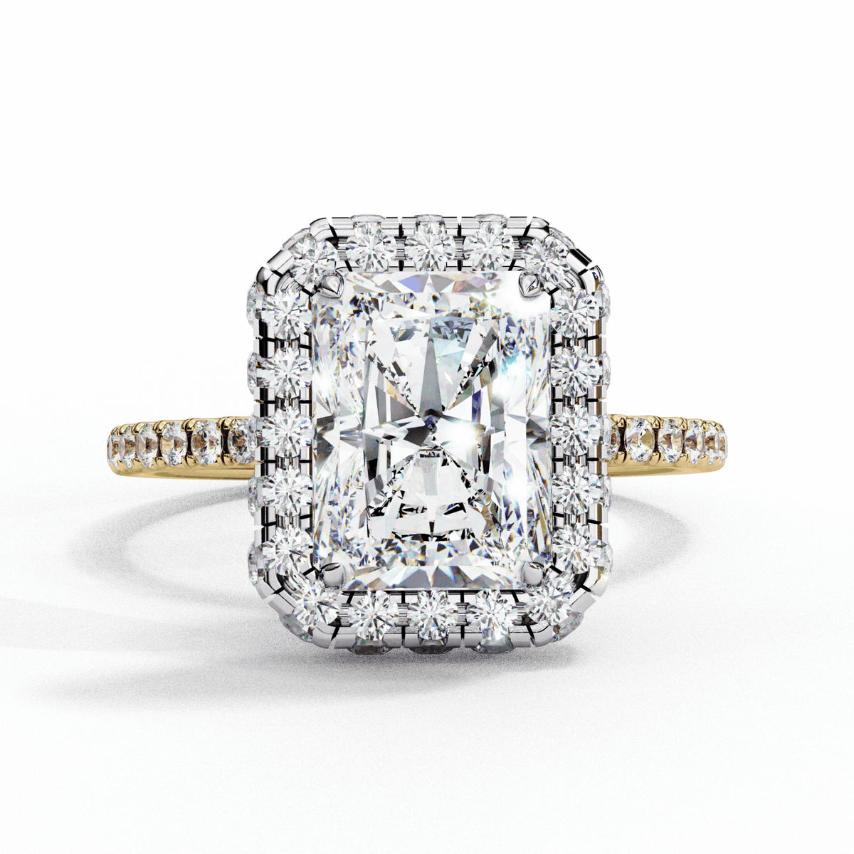 3 Carat Radiant Signature Solitaire Ring in Moissanite | House of Estara