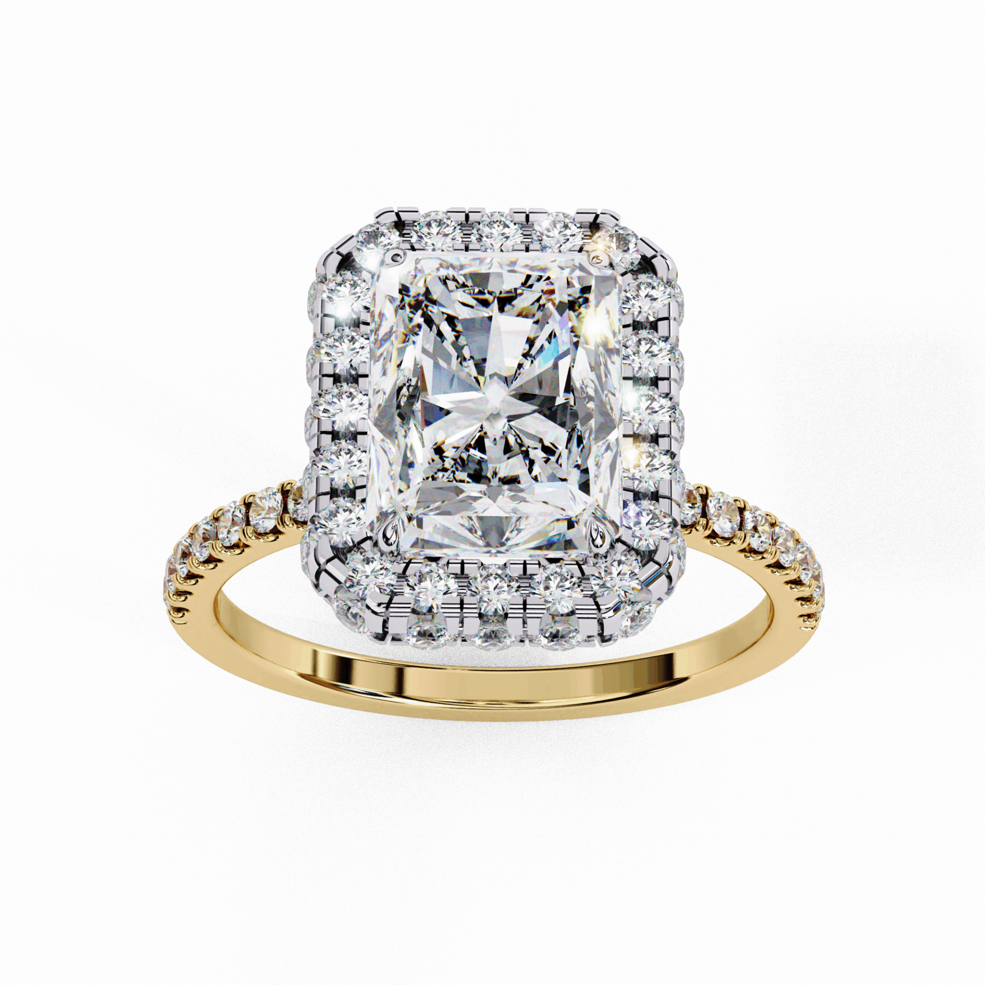 3 Carat Radiant Signature Solitaire Ring in Moissanite | House of Estara