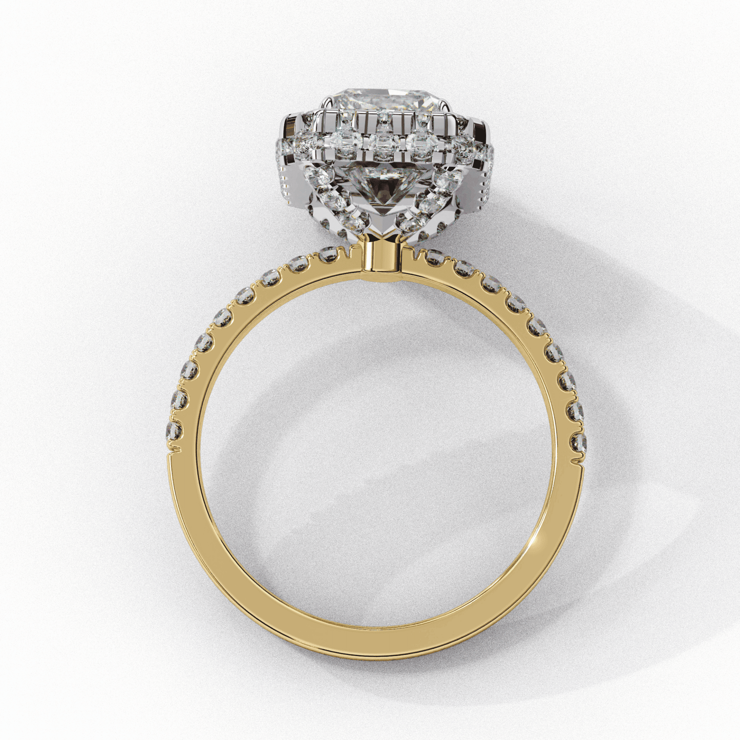 3 Carat Radiant Signature Solitaire Ring in Moissanite | House of Estara