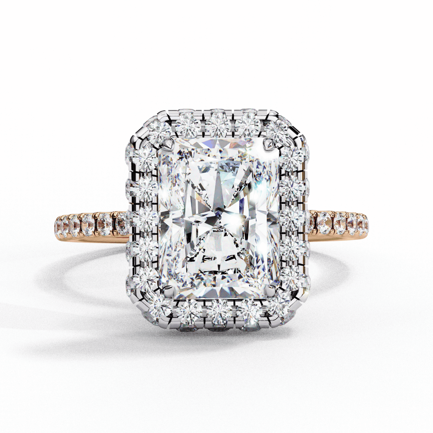 3 Carat Radiant Signature Solitaire Ring in Moissanite | House of Estara