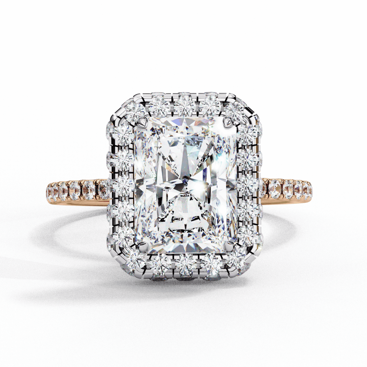 3 Carat Radiant Signature Solitaire Ring in Moissanite | House of Estara