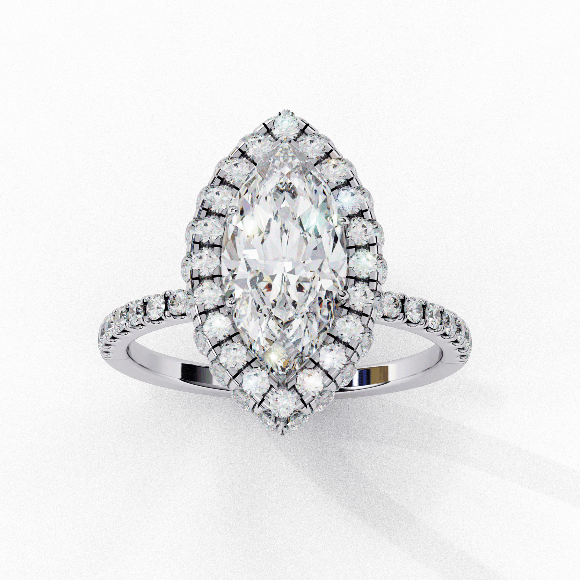 2.25 Carat Marquise Signature Solitaire Ring in Moissanite | House of Estara