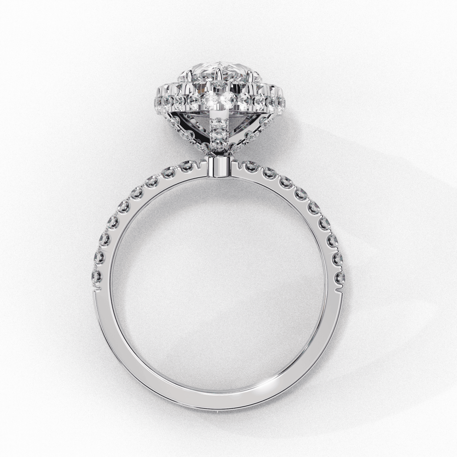 2 Carat Pear Signature Solitaire Ring in Moissanite | House of Estara
