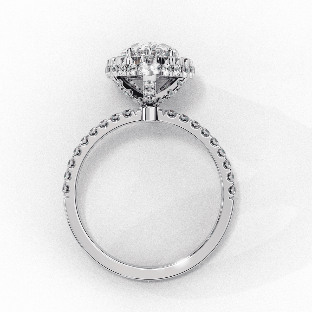 2 Carat Pear Signature Solitaire Ring in Moissanite | House of Estara