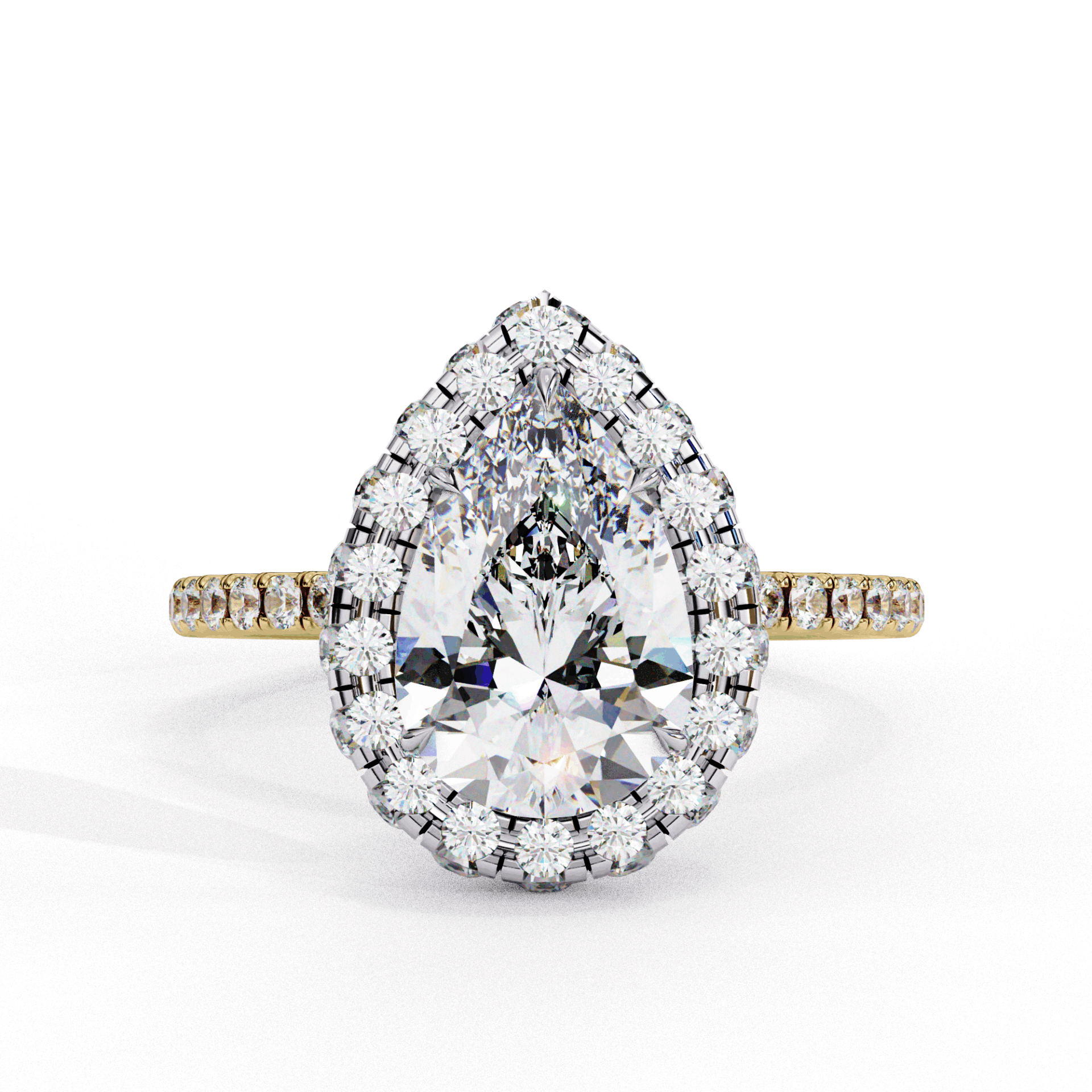 2 Carat Pear Signature Solitaire Ring in Moissanite | House of Estara