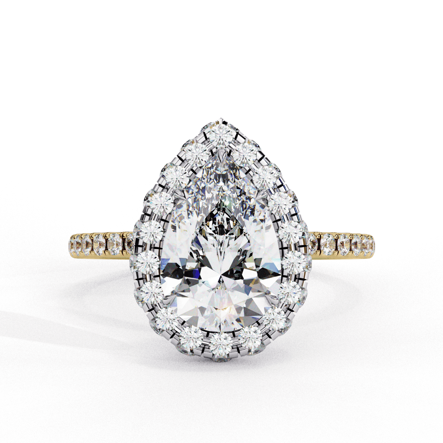 2 Carat Pear Signature Solitaire Ring in Moissanite | House of Estara
