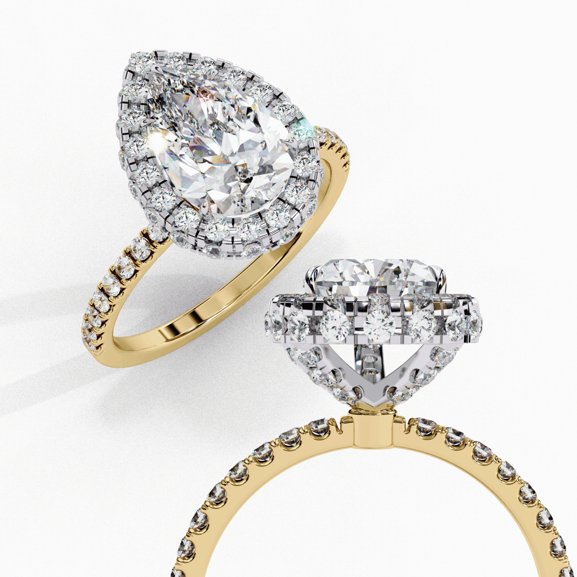2 Carat Pear Signature Solitaire Ring in Moissanite | House of Estara