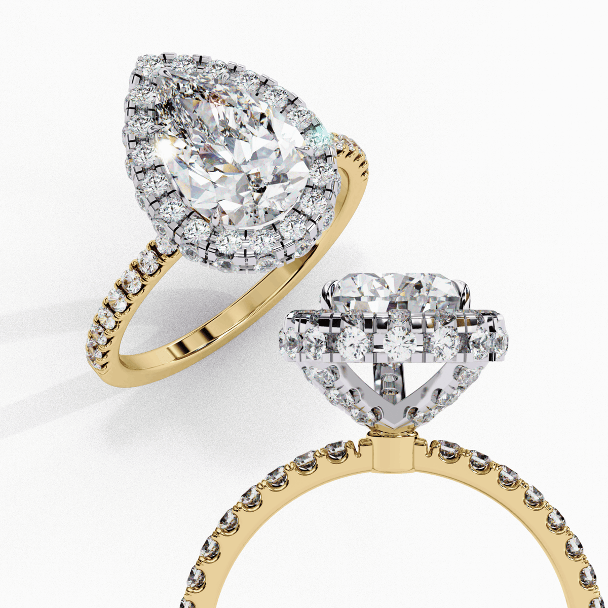 2 Carat Pear Signature Solitaire Ring in Moissanite | House of Estara