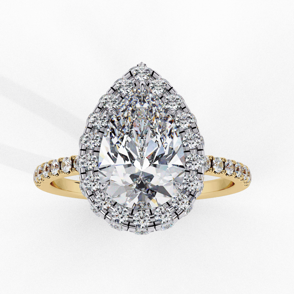 2 Carat Pear Signature Solitaire Ring in Moissanite | House of Estara