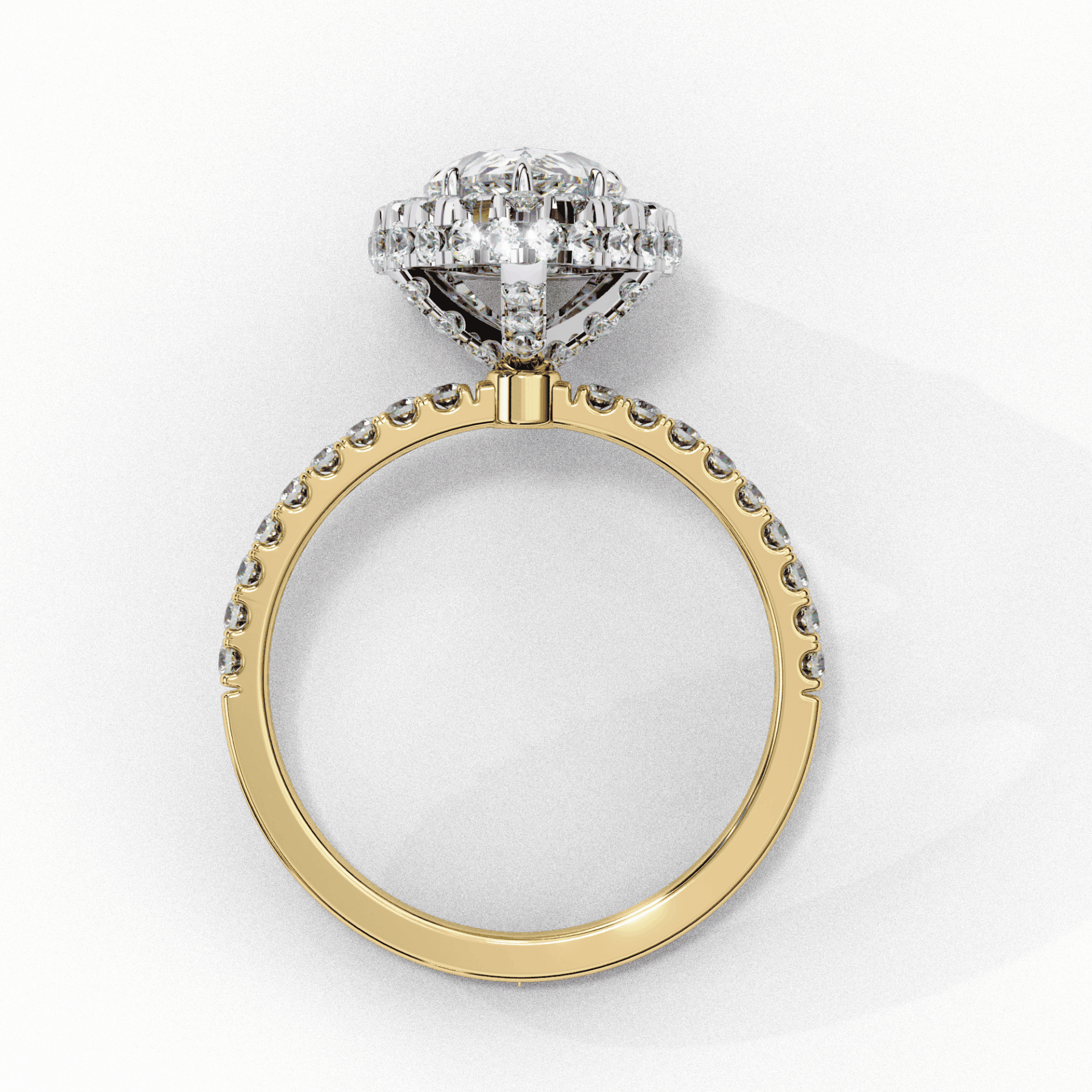 2 Carat Pear Signature Solitaire Ring in Moissanite | House of Estara