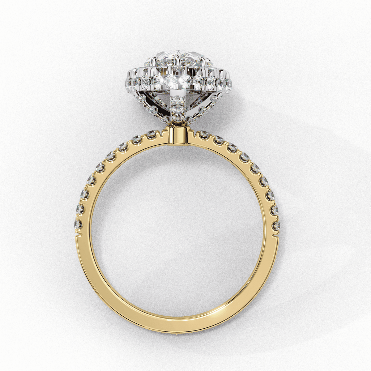 2 Carat Pear Signature Solitaire Ring in Moissanite | House of Estara