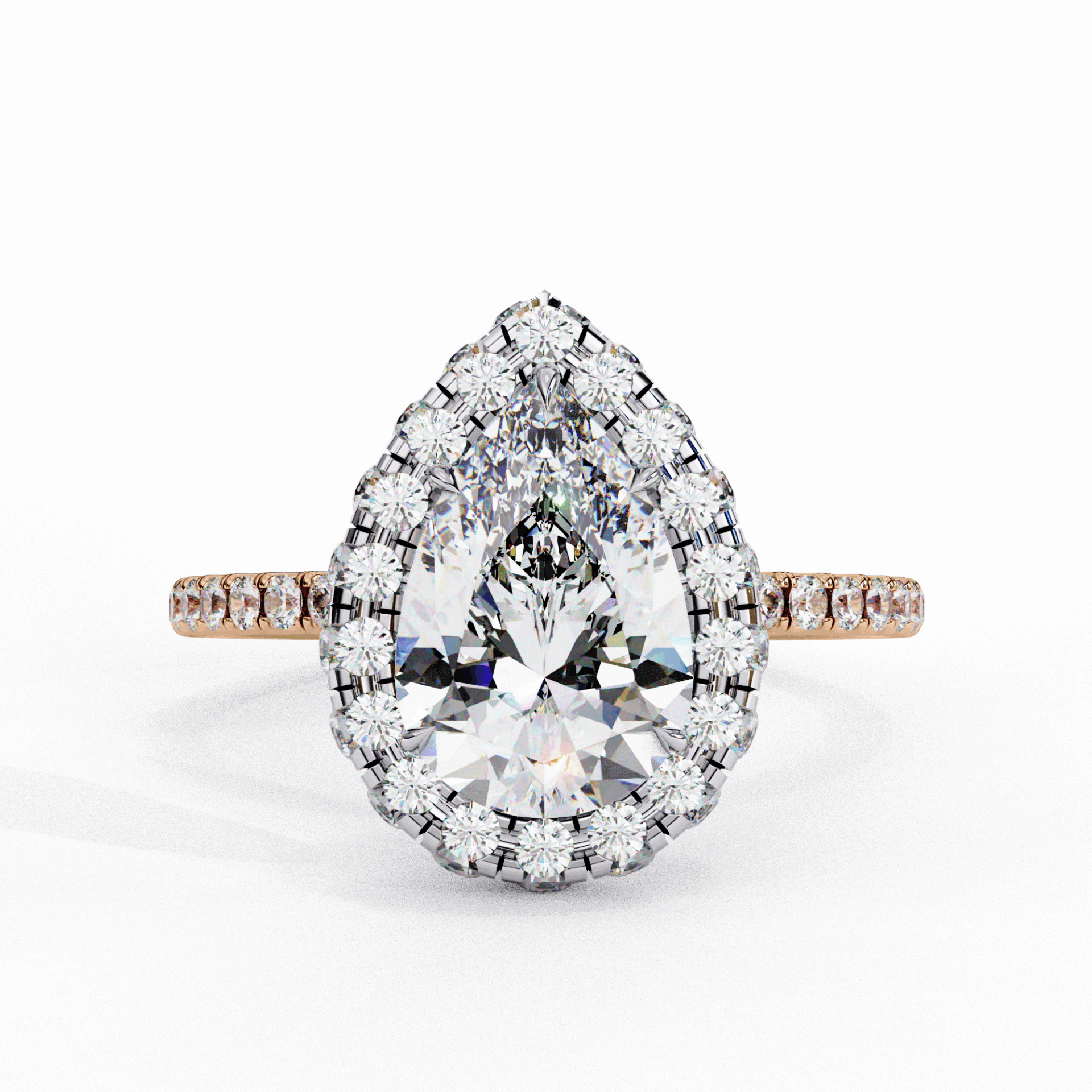 2 Carat Pear Signature Solitaire Ring in Moissanite | House of Estara