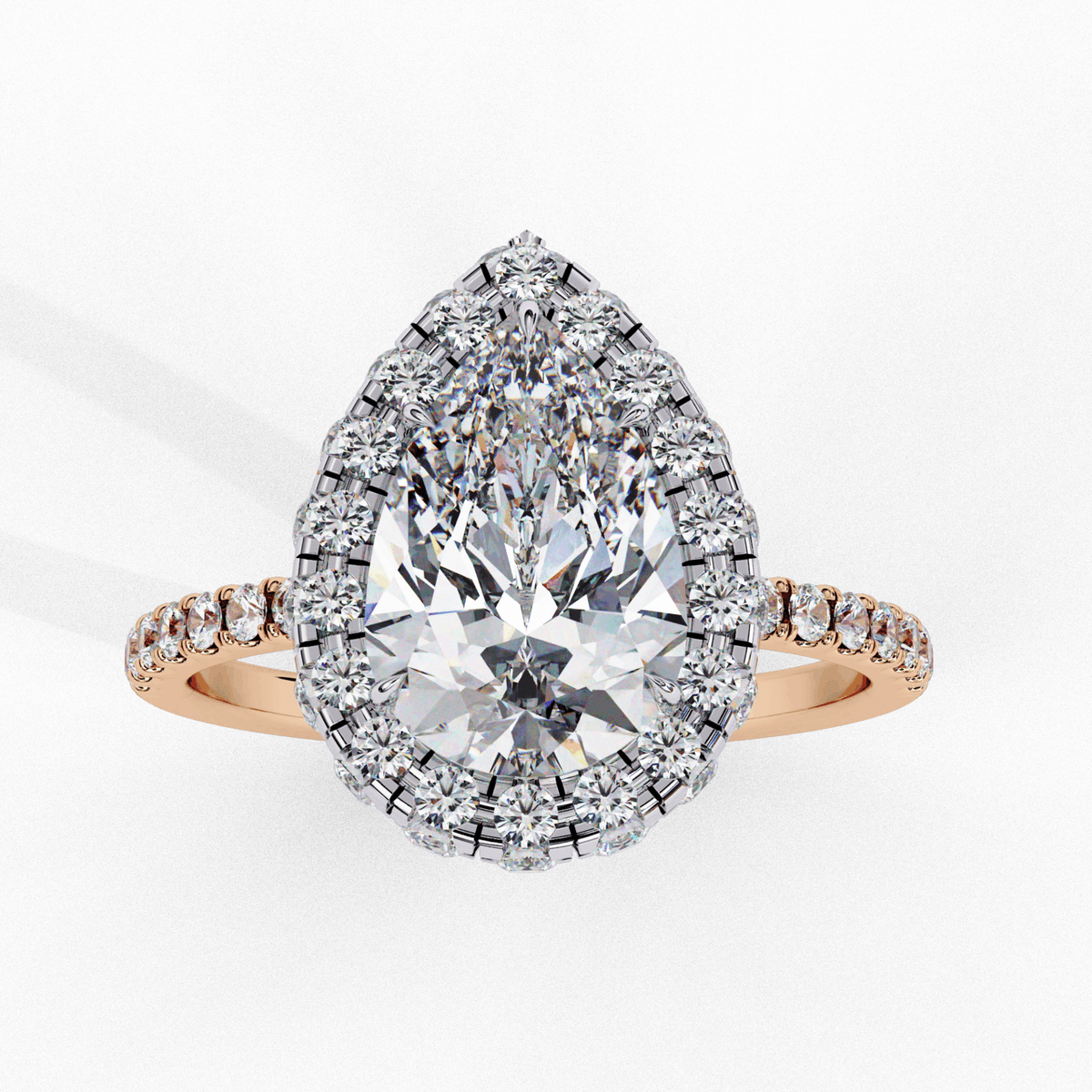 2 Carat Pear Signature Solitaire Ring in Moissanite | House of Estara