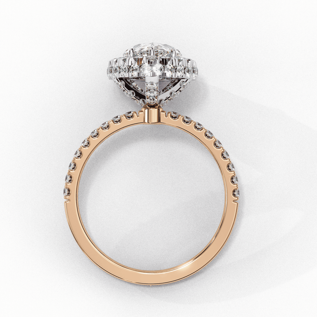 2 Carat Pear Signature Solitaire Ring in Moissanite | House of Estara
