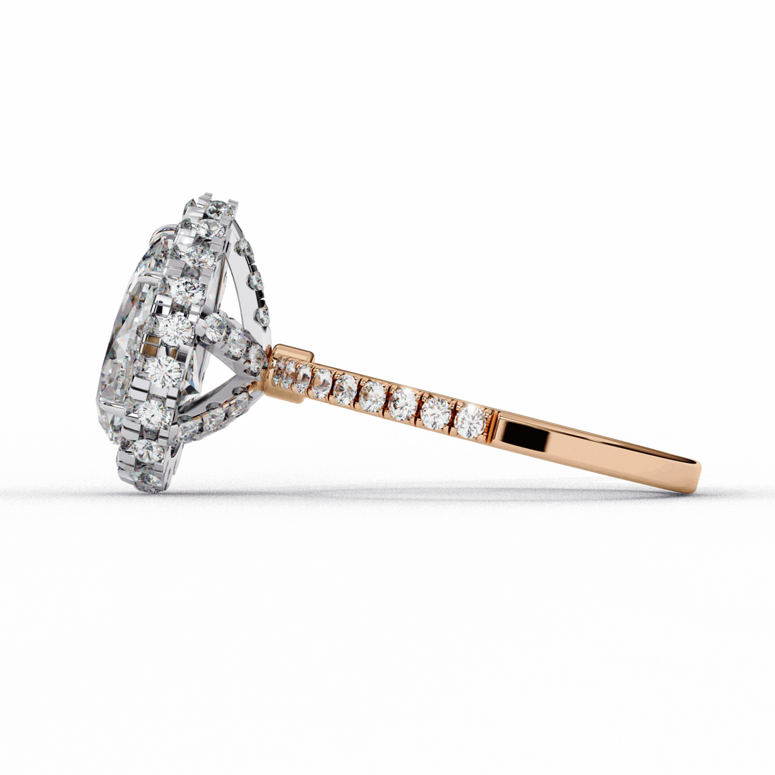 2 Carat Pear Signature Solitaire Ring in Moissanite | House of Estara