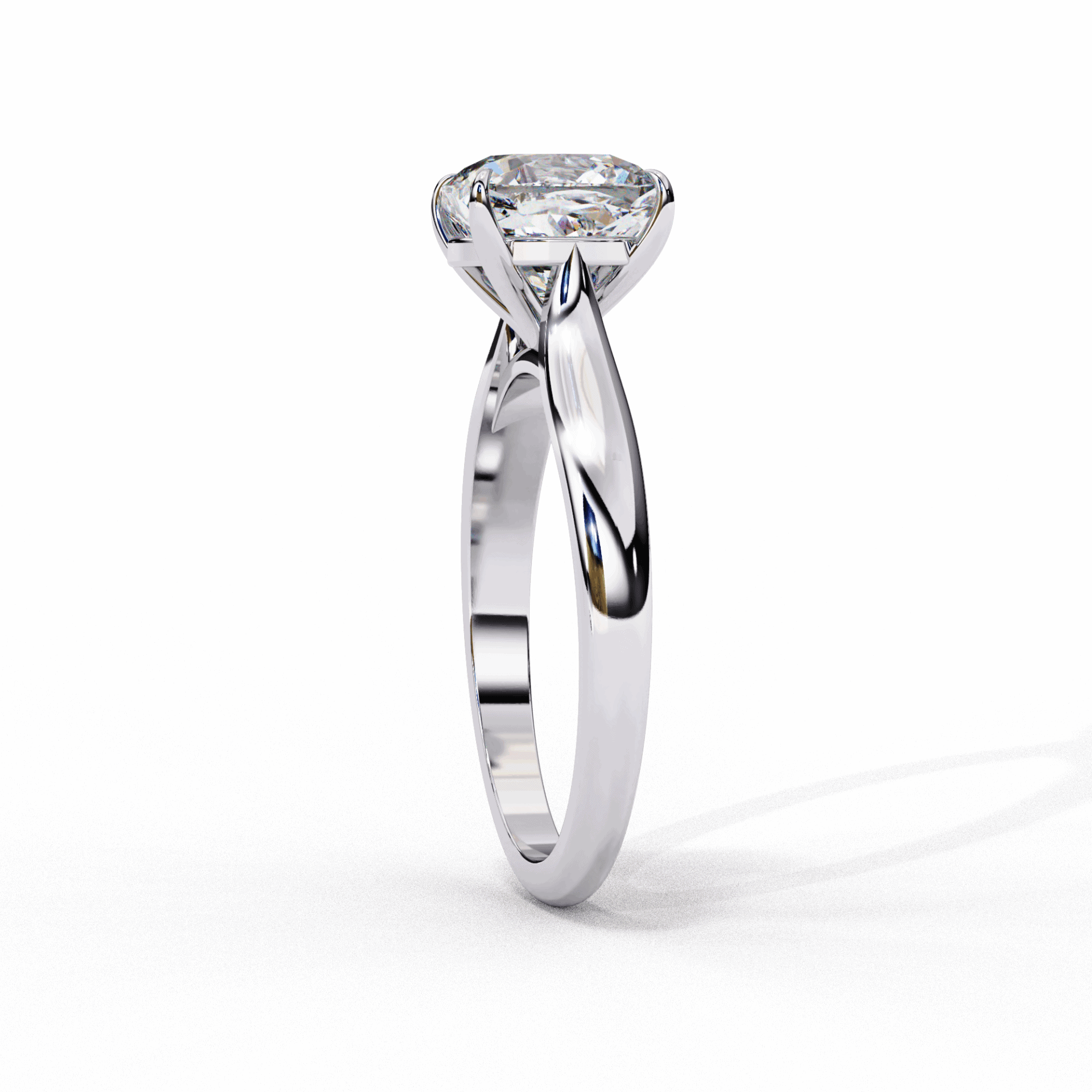 2.75 Carat Cushion Classic Solitaire Ring in Moissanite | House of Estara