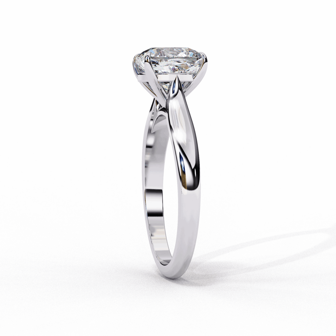 2.75 Carat Cushion Classic Solitaire Ring in Moissanite | House of Estara