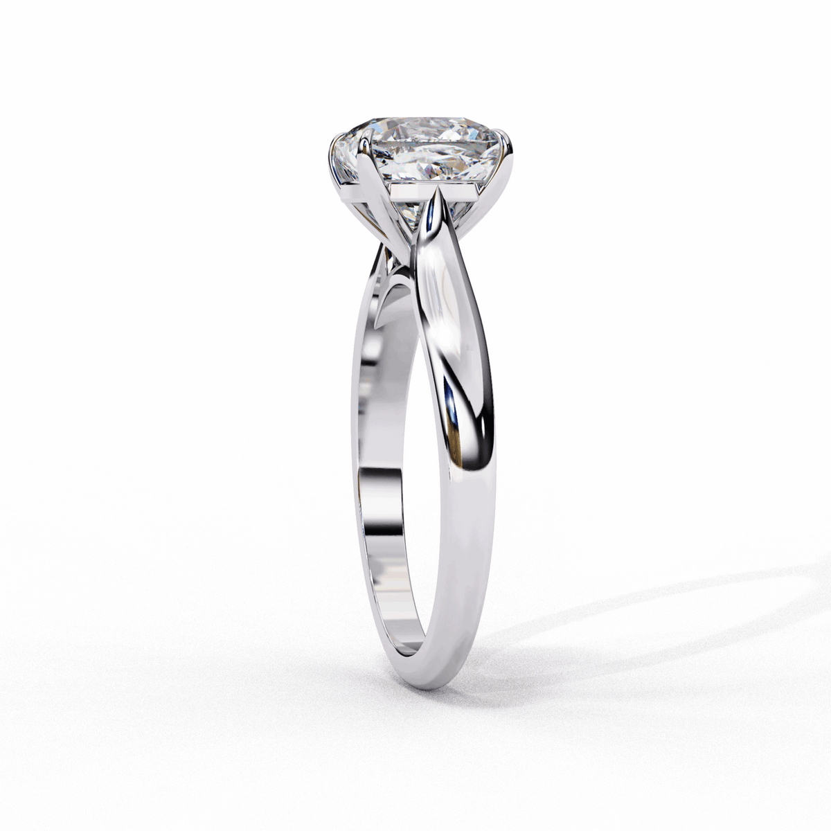 2.75 Carat Cushion Classic Solitaire Ring in Moissanite | House of Estara