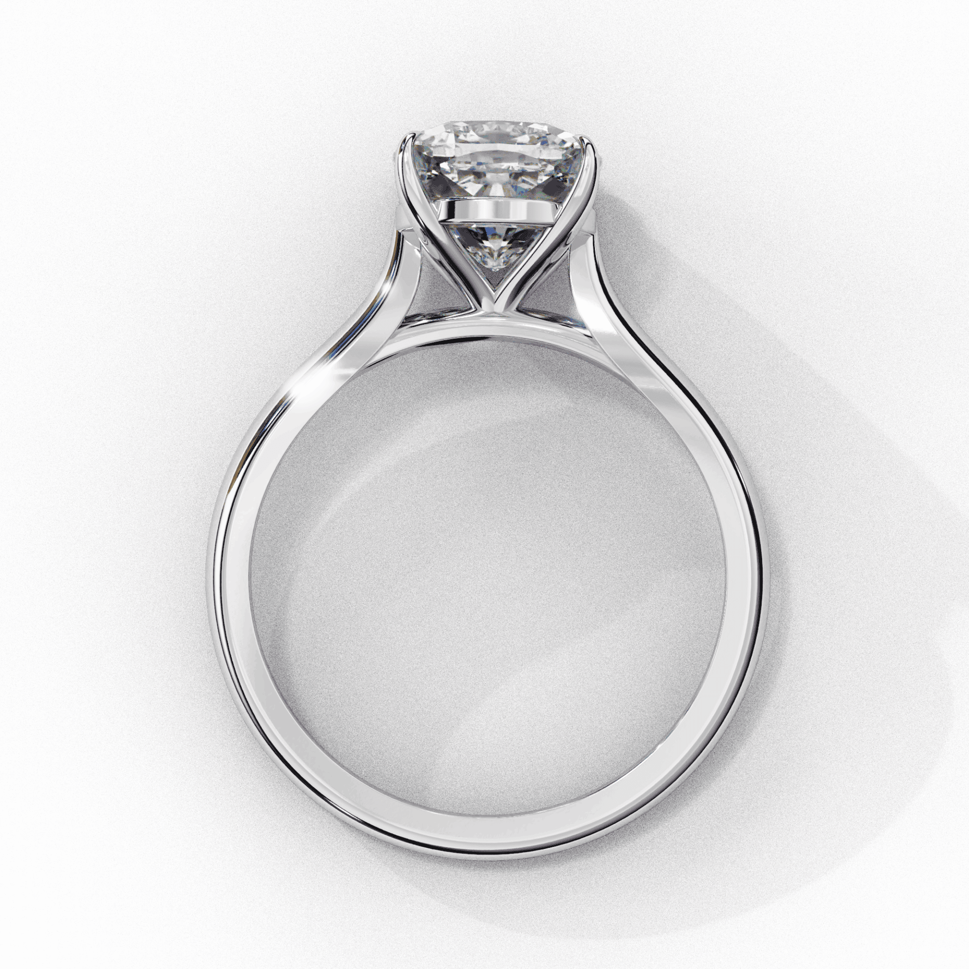 2.75 Carat Cushion Classic Solitaire Ring in Moissanite | House of Estara