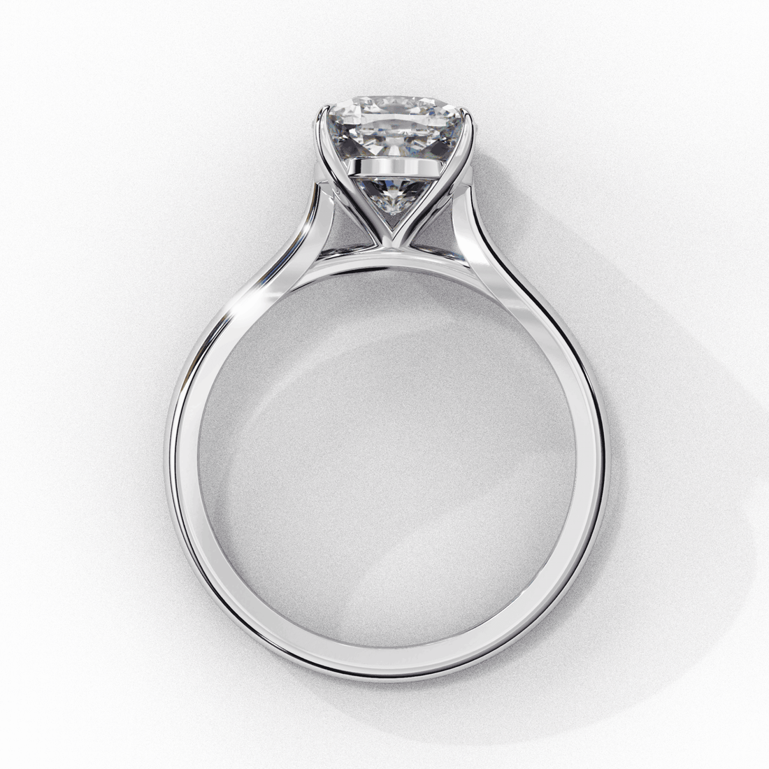 2.75 Carat Cushion Classic Solitaire Ring in Moissanite | House of Estara