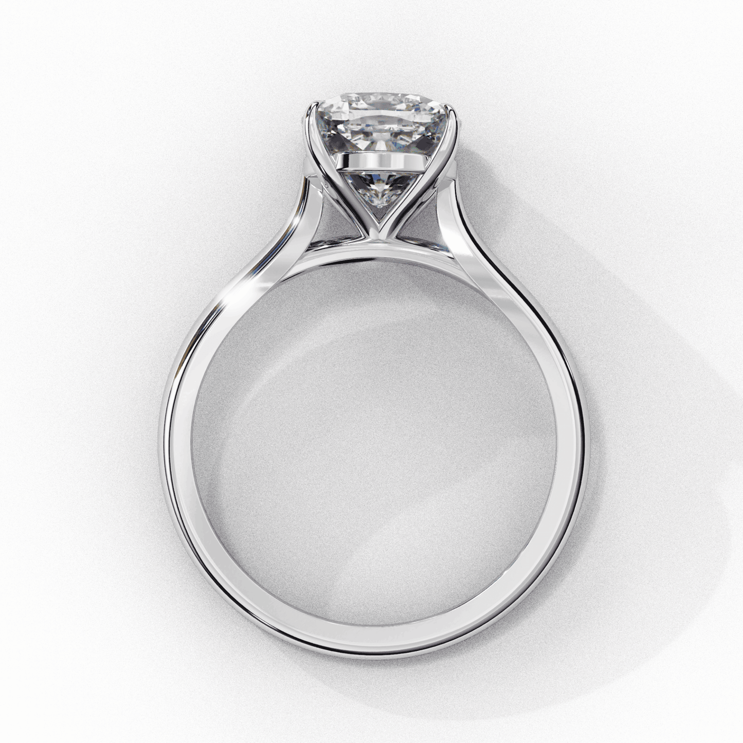 2.75 Carat Cushion Classic Solitaire Ring in Moissanite | House of Estara