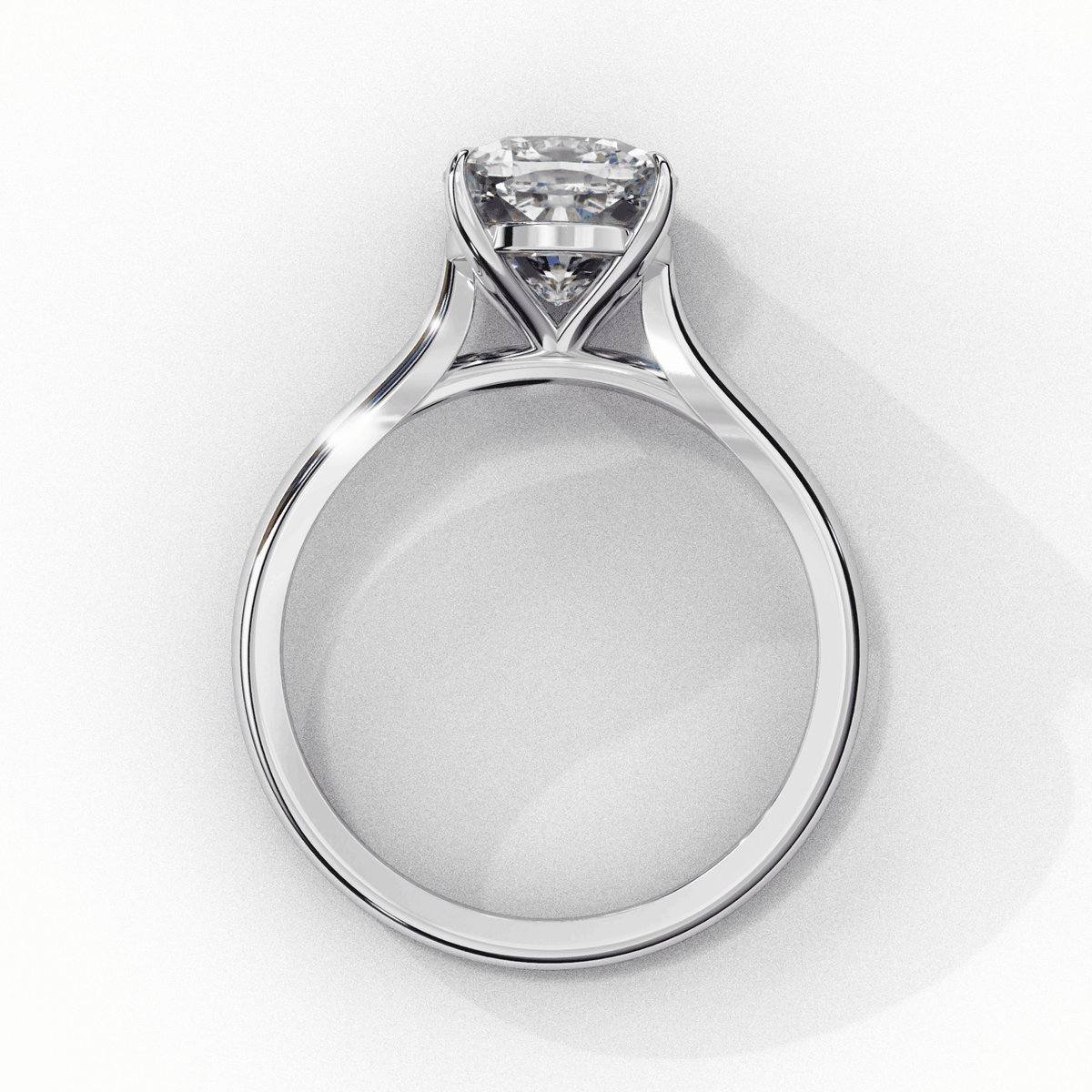 2.75 Carat Cushion Classic Solitaire Ring in Moissanite | House of Estara