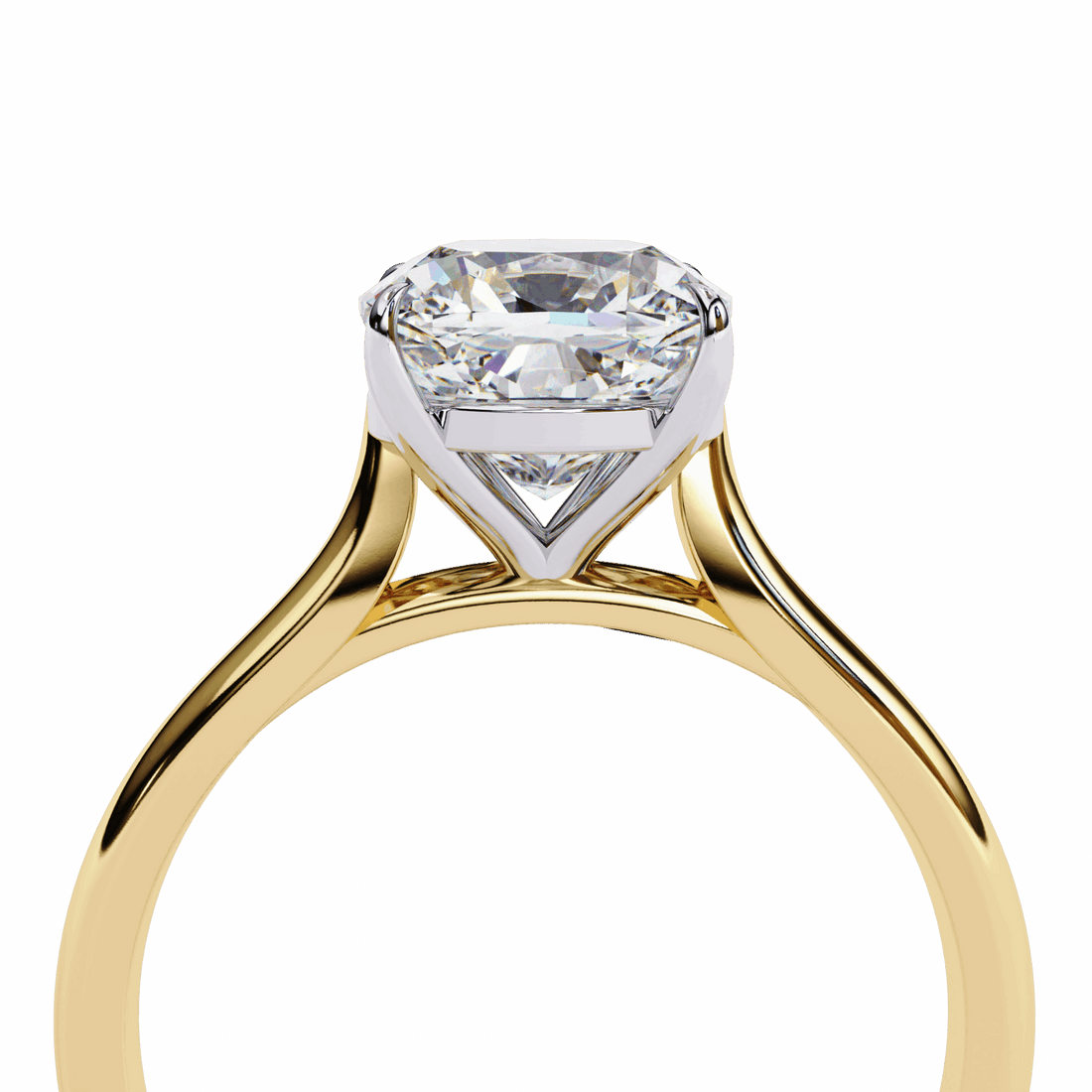 2.75 Carat Cushion Classic Solitaire Ring in Moissanite | House of Estara
