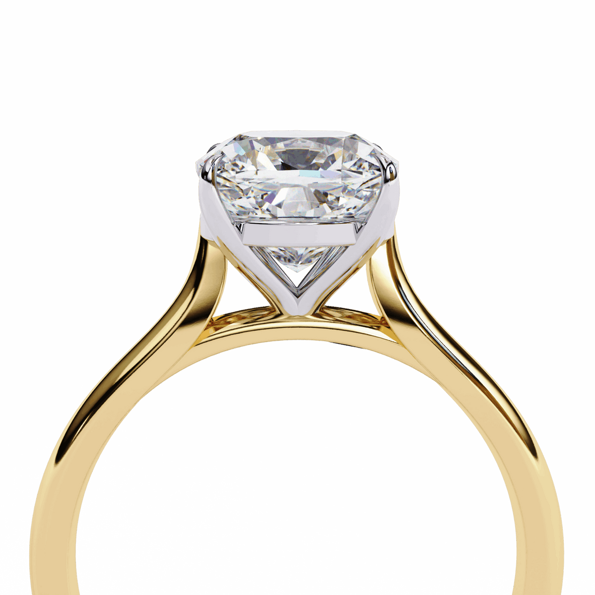 2.75 Carat Cushion Classic Solitaire Ring in Moissanite | House of Estara
