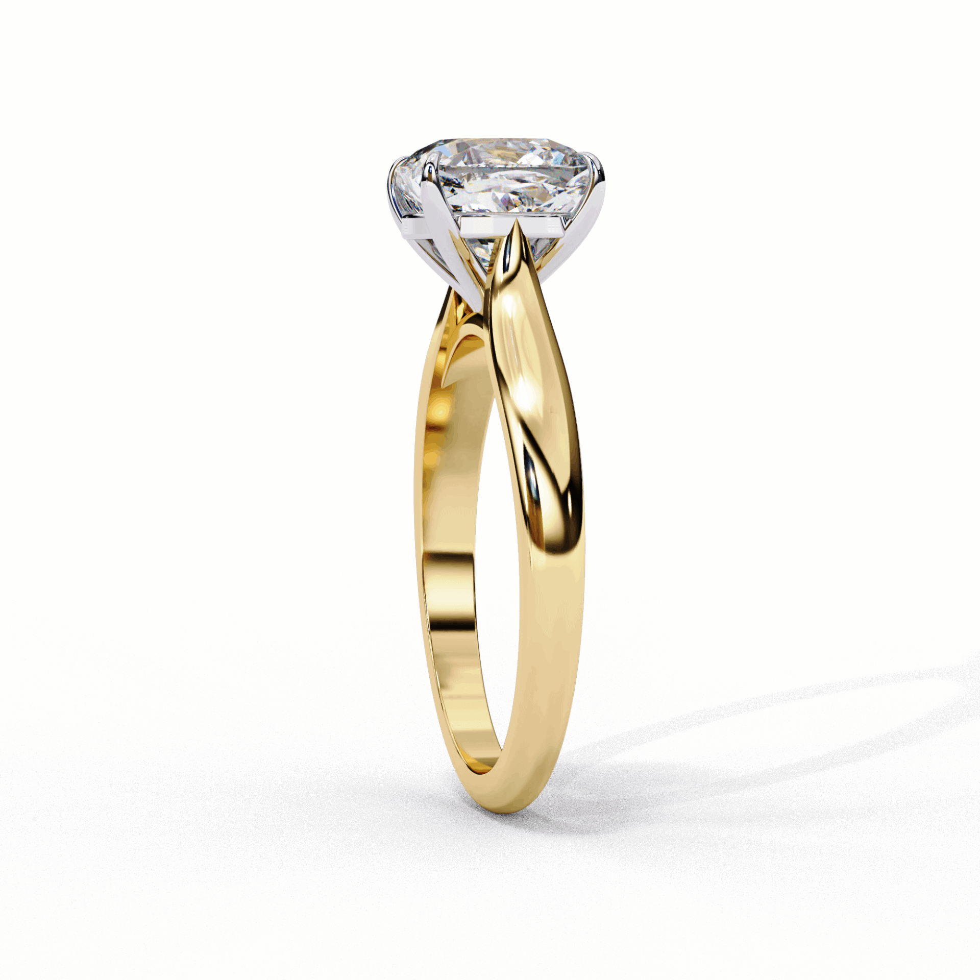 2.75 Carat Cushion Classic Solitaire Ring in Moissanite | House of Estara