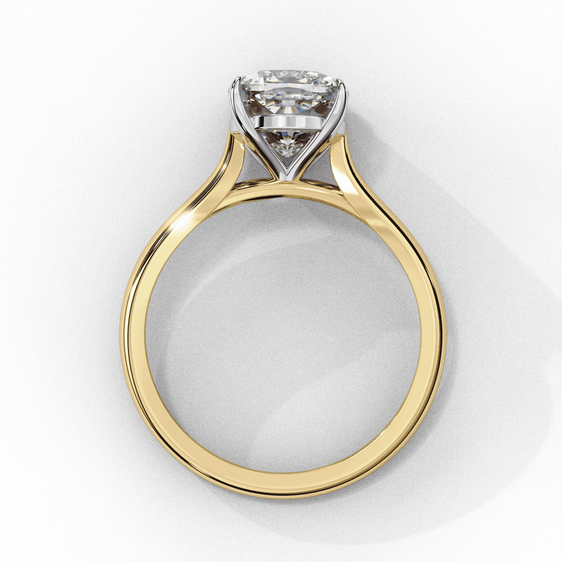 2.75 Carat Cushion Classic Solitaire Ring in Moissanite | House of Estara
