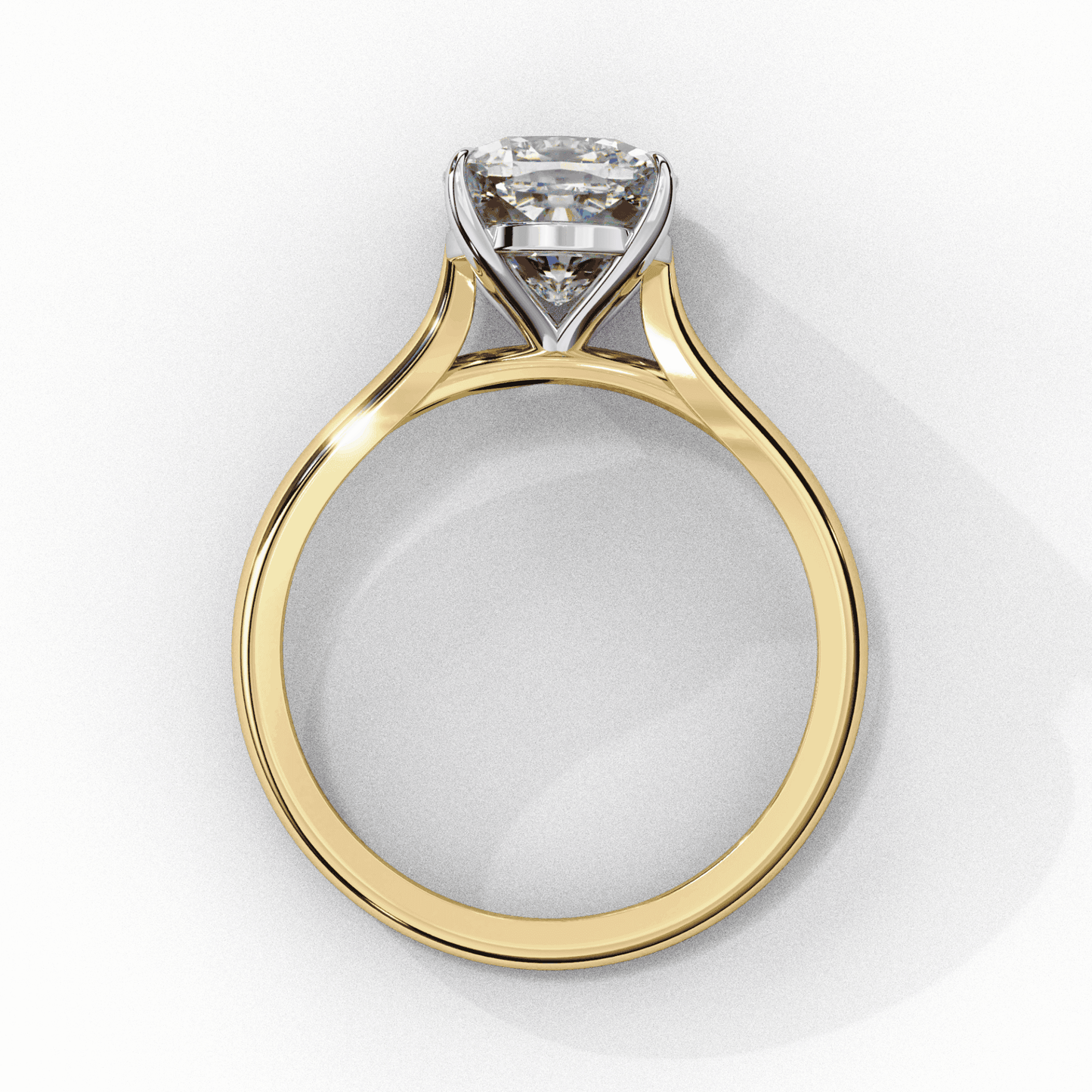 2.75 Carat Cushion Classic Solitaire Ring in Moissanite | House of Estara