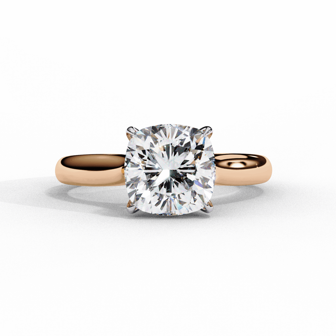 2.75 Carat Cushion Classic Solitaire Ring in Moissanite | House of Estara
