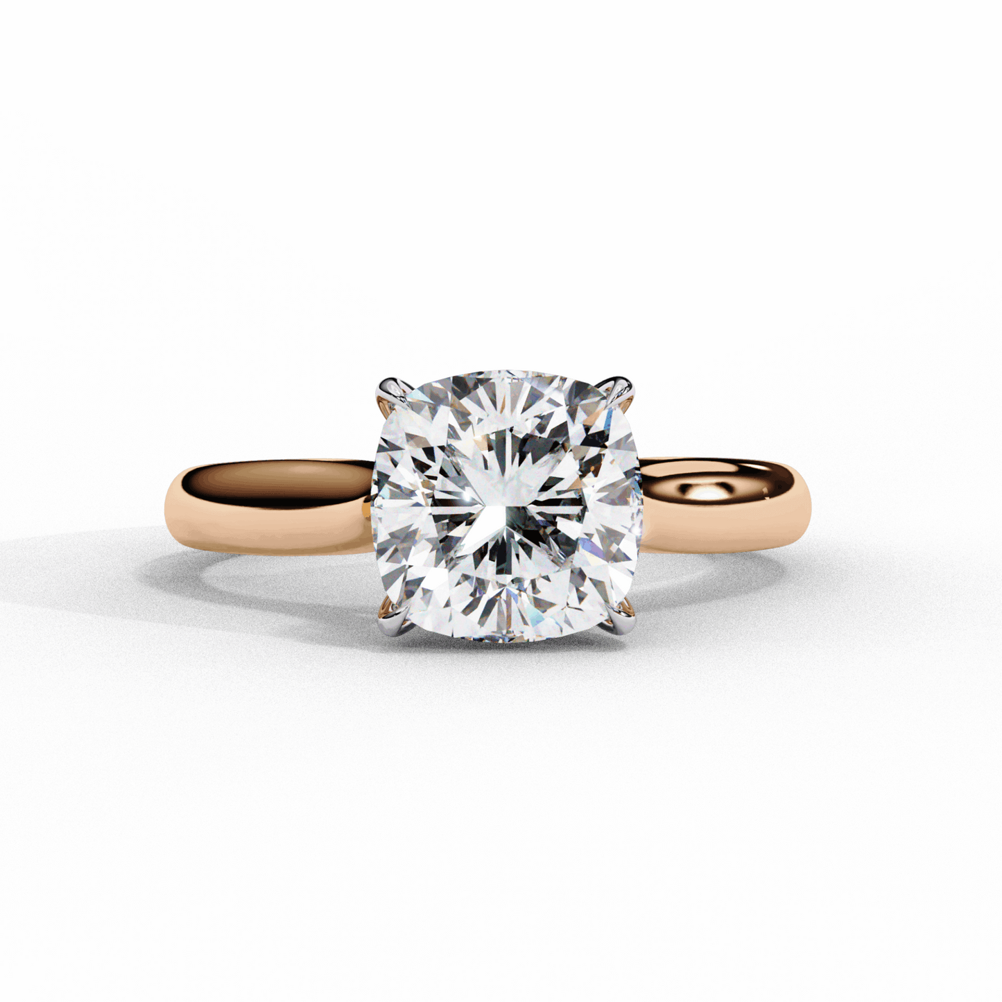 2.75 Carat Cushion Classic Solitaire Ring in Moissanite | House of Estara